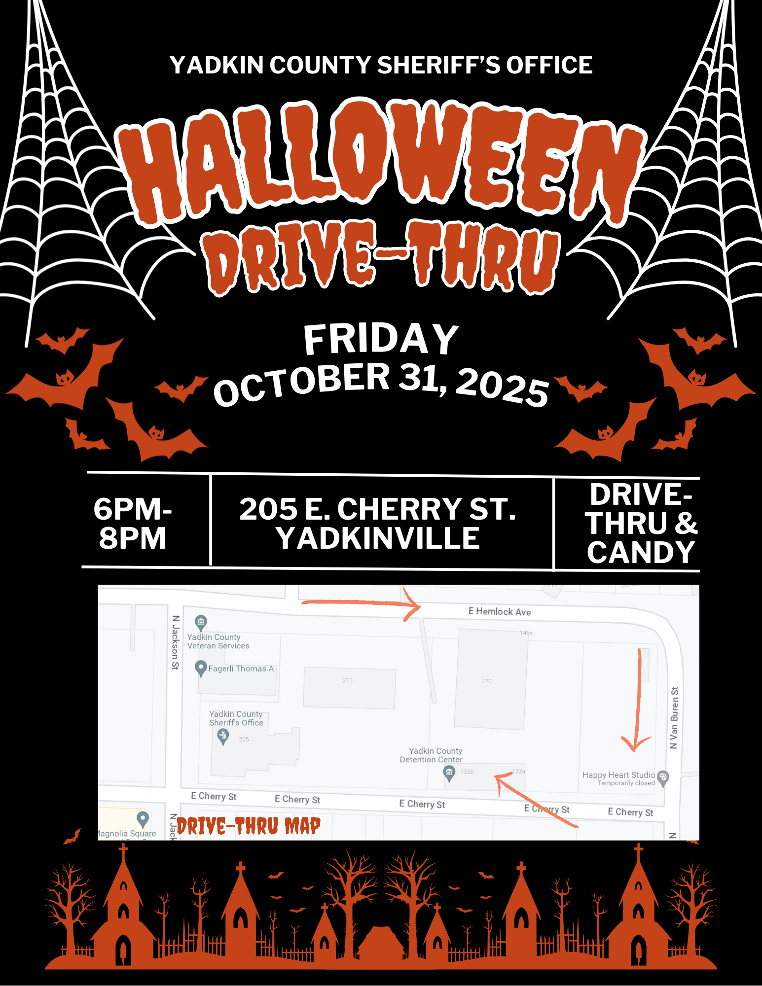 Black and White Grungy Halloween Party Flyer (1)