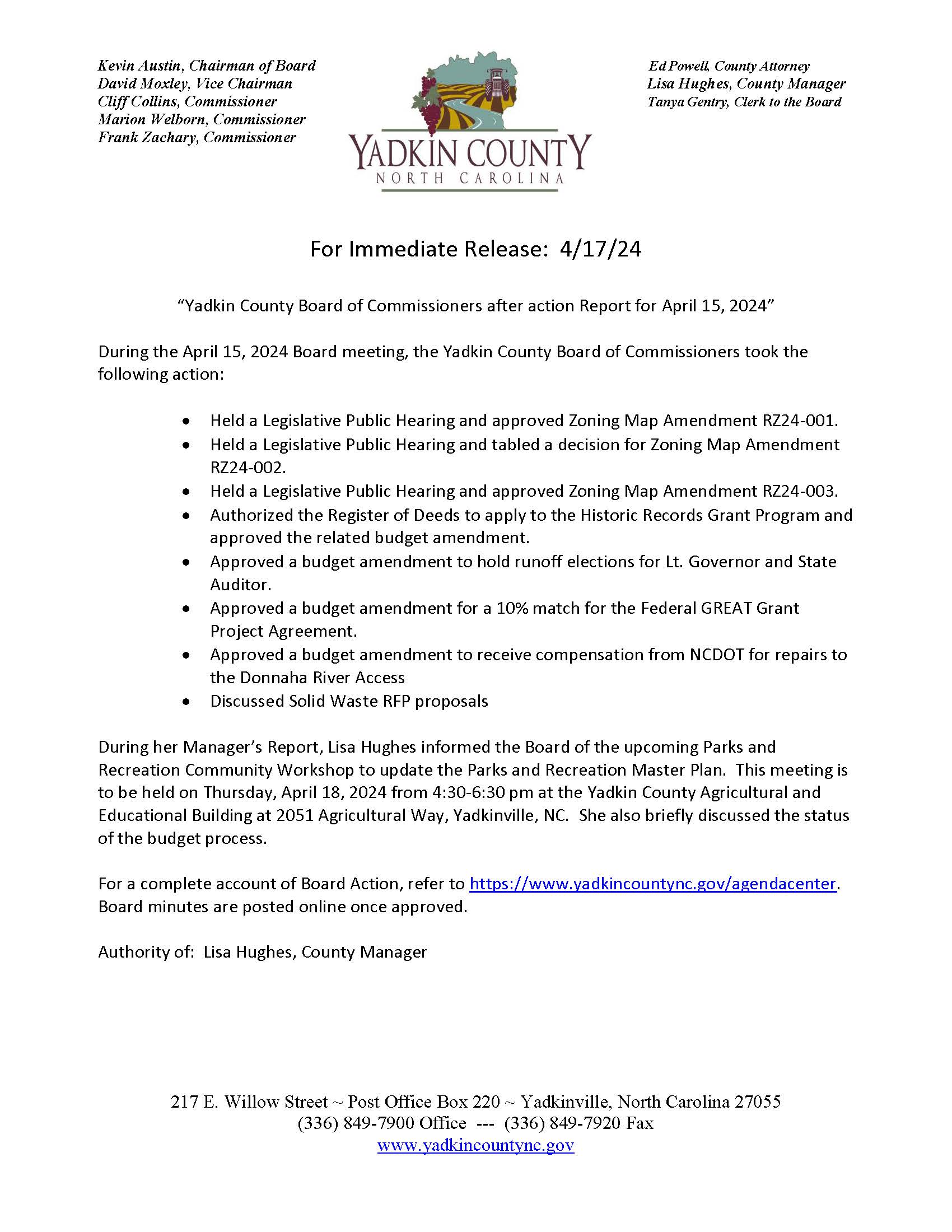 After Action Report 4-15-24