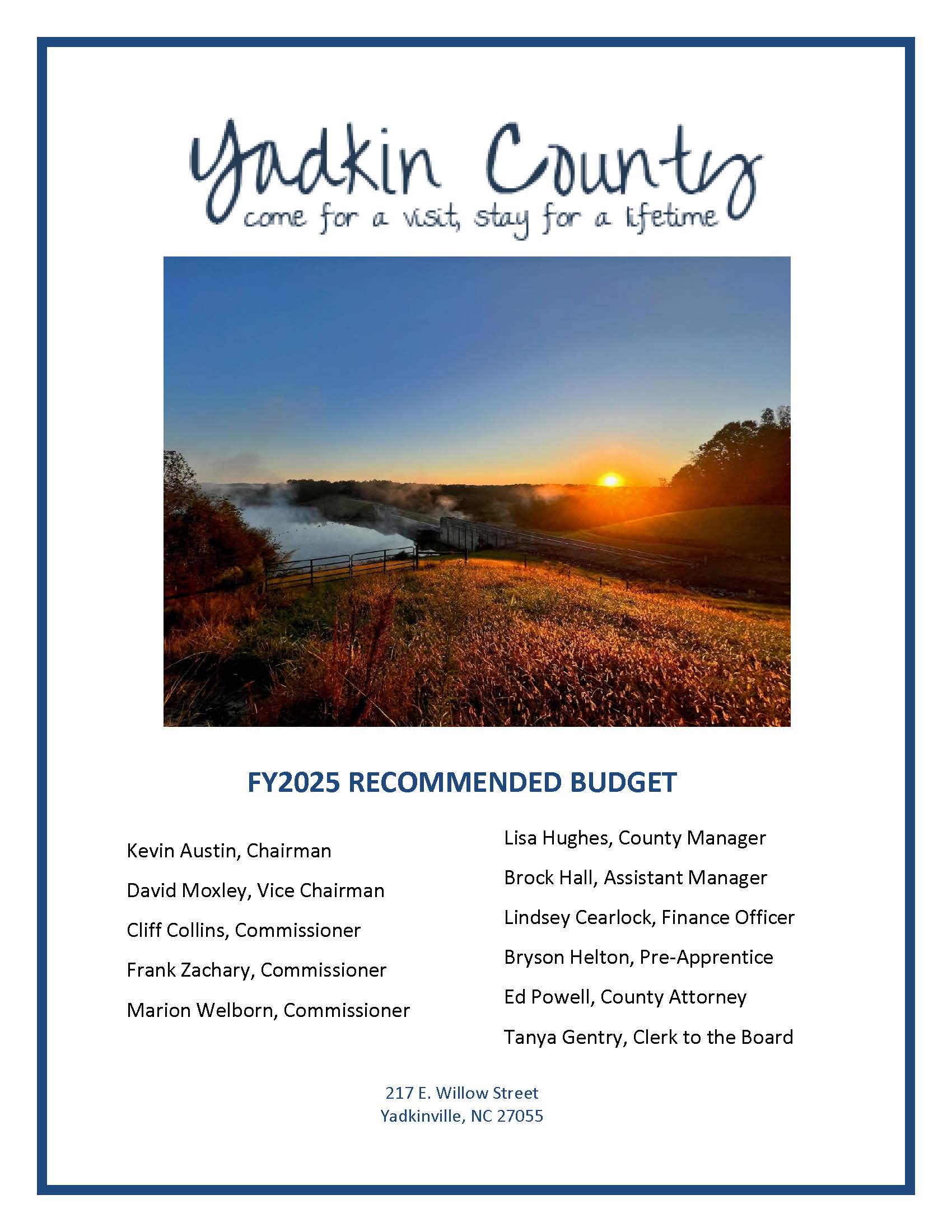 FY25 Recommended Budget 